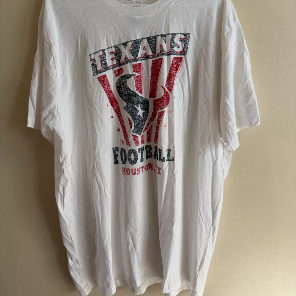 New Era Houston Texans White Short Sleeve Graphic Tee